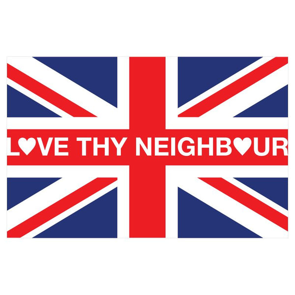 Love Thy Neighbour Union Flag  (L: 200 cm x 120 cm)