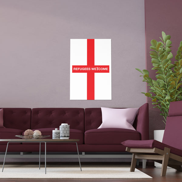 Refugees Welcome England Portrait and Landscape Poster