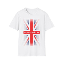 Refugees Welcome Union Flag White T-Shirt