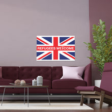 Refugees Welcome Union Jack Portrait and Landscape Poster