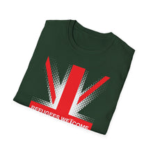 Refugees Welcome Union Flag Black/Red/Green/Blue T-Shirt