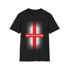 Love thy Neighbour England Flag Blue/Black/Green/Red T-Shirt