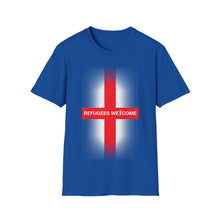 Refugees Welcome Blue/Black/Green/Red England T-Shirt