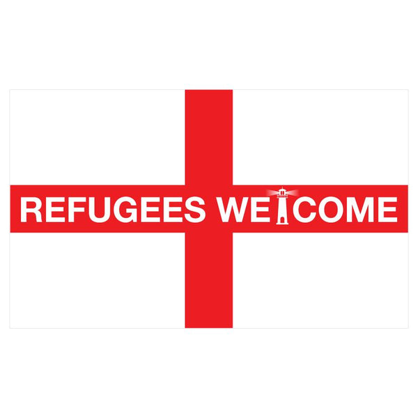 Refugees Welcome England Flag (L: 200 cm x 120 cm)