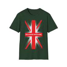 Refugees Welcome Union Flag Black/Red/Green/Blue T-Shirt