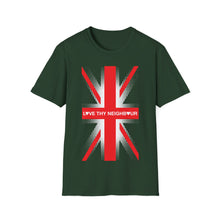 Love thy Neighbour Blue/Black/Green/Red Union Flag T-Shirt
