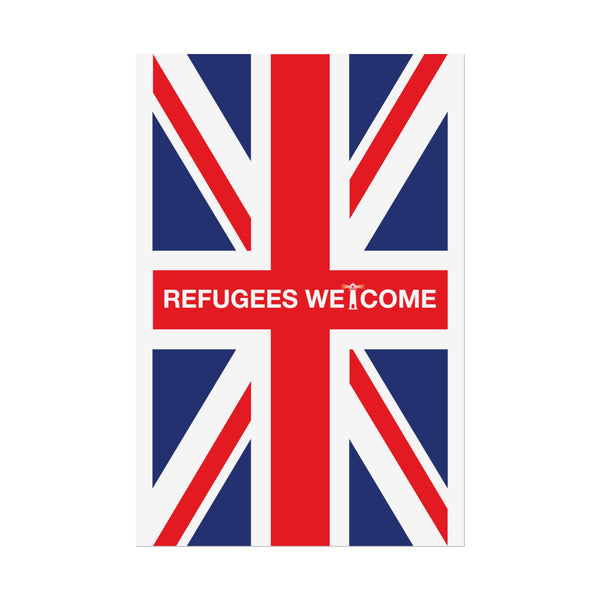 Refugees Welcome Union Jack Poster