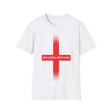 Refugees Welcome England Flag White T-Shirt