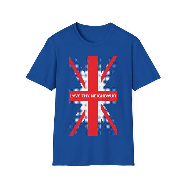 Love thy Neighbour Blue/Black/Green/Red Union Flag T-Shirt