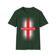 Refugees Welcome Blue/Black/Green/Red England T-Shirt