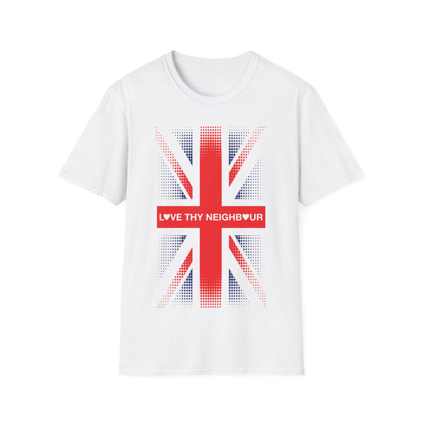 Love thy Neighbour Union Flag White T-Shirt