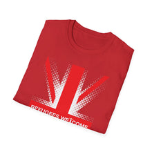Refugees Welcome Union Flag Black/Red/Green/Blue T-Shirt