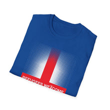 Refugees Welcome Blue/Black/Green/Red England T-Shirt